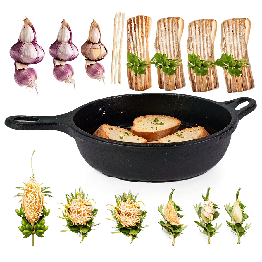 Garlic Bread Skillet Png 06272024