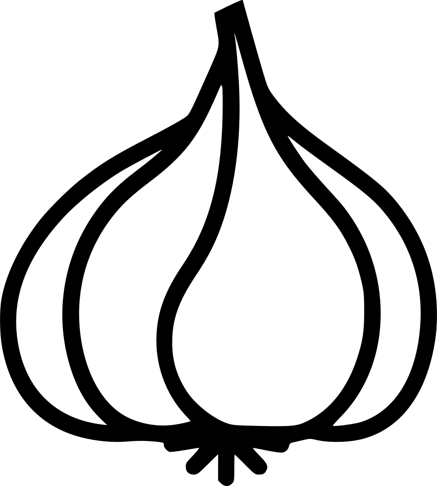 Garlic Outline Vector