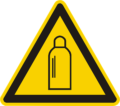 Gas Cylinder Warning Sign