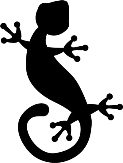 Gecko Silhouette Graphic