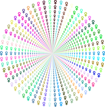 Gender Symbols Rainbow Vortex