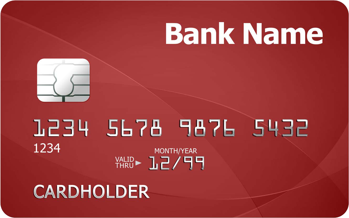 Generic Red Bank Card Template