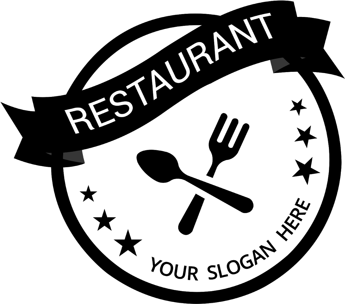 Generic Restaurant Logowith Slogan Banner