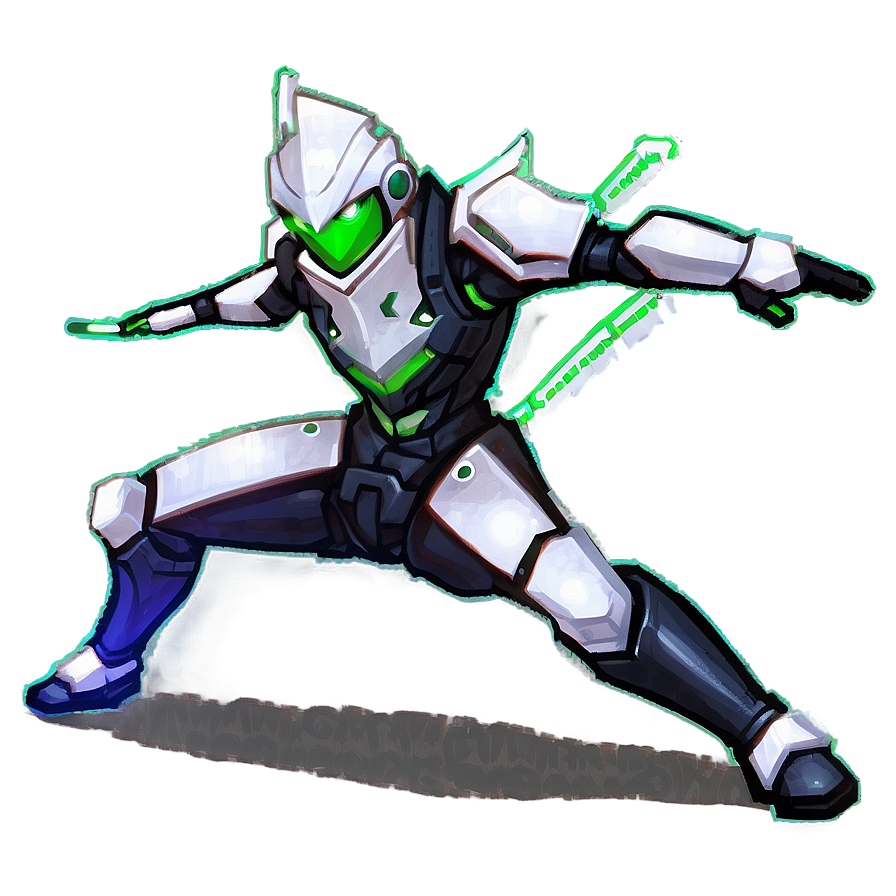 Genji Pixel Spray Png Ohn