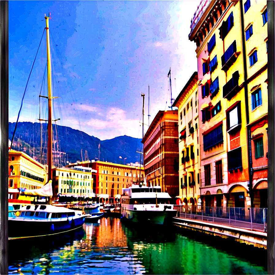 Genoa Italy Harbor Png 05212024