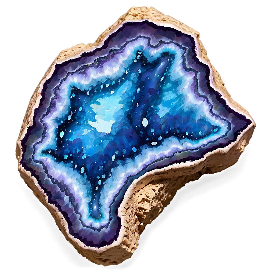 Geode With Metallic Edges Png Net