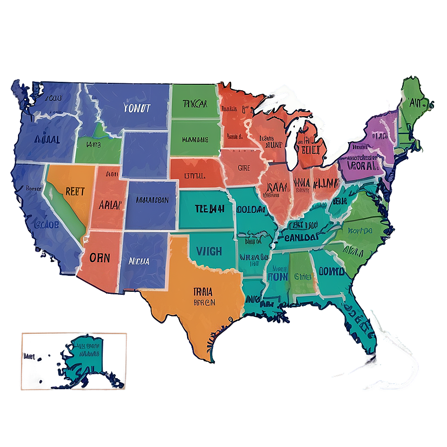 Geographical Usa Map Png 05252024