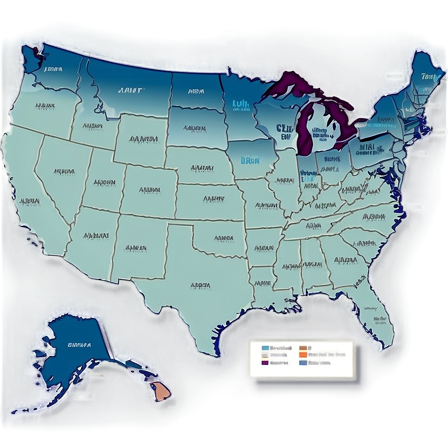 Geographical Usa Map Png 17