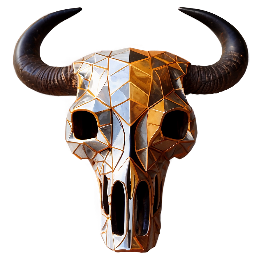 Geometric Bull Skull Png 06122024