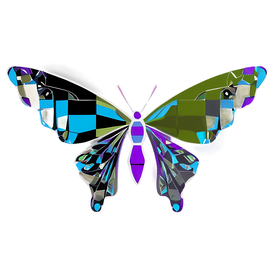 Geometric Butterfly Outline Png 05252024