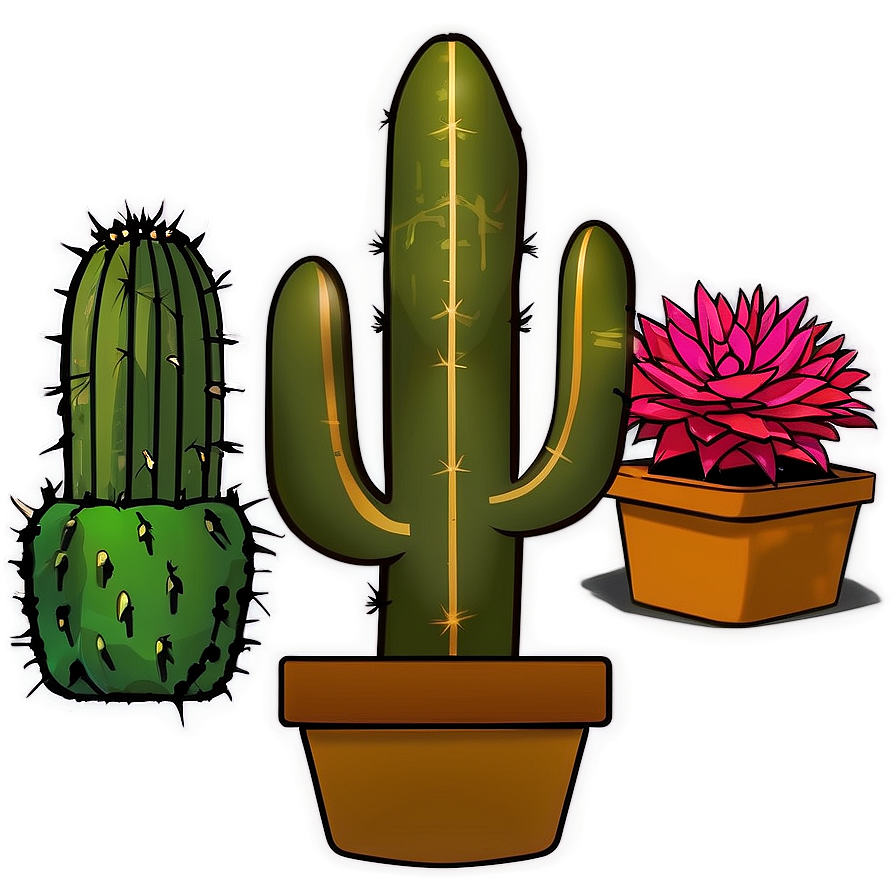 Geometric Cactus Icon Png 10