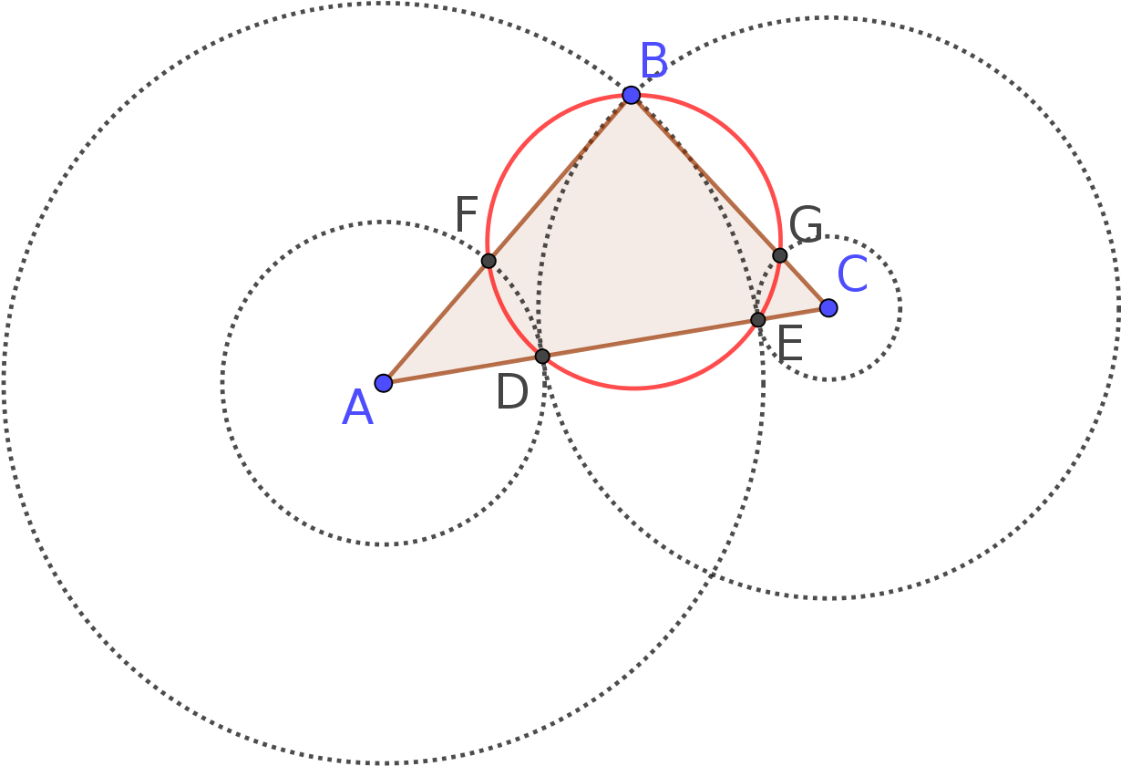 Geometric Circlesand Triangle Configuration