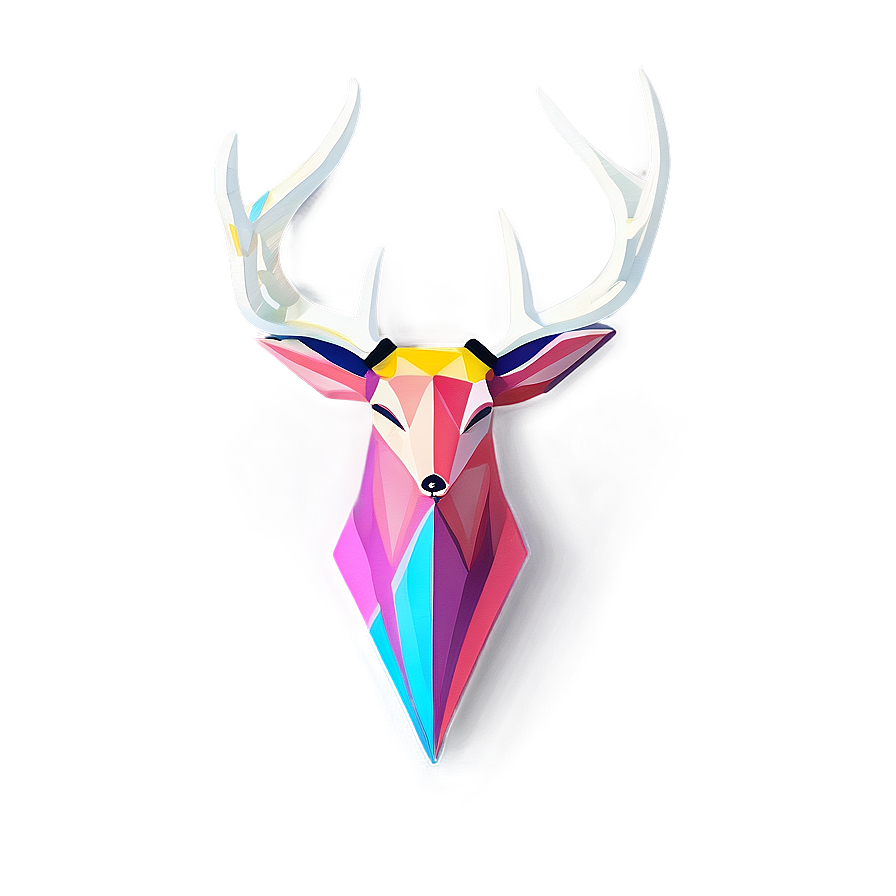 Geometric Deer Antler Png 12