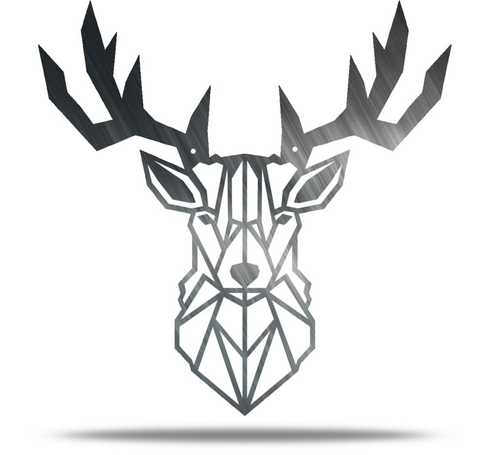 Geometric Deer Head Wall Art