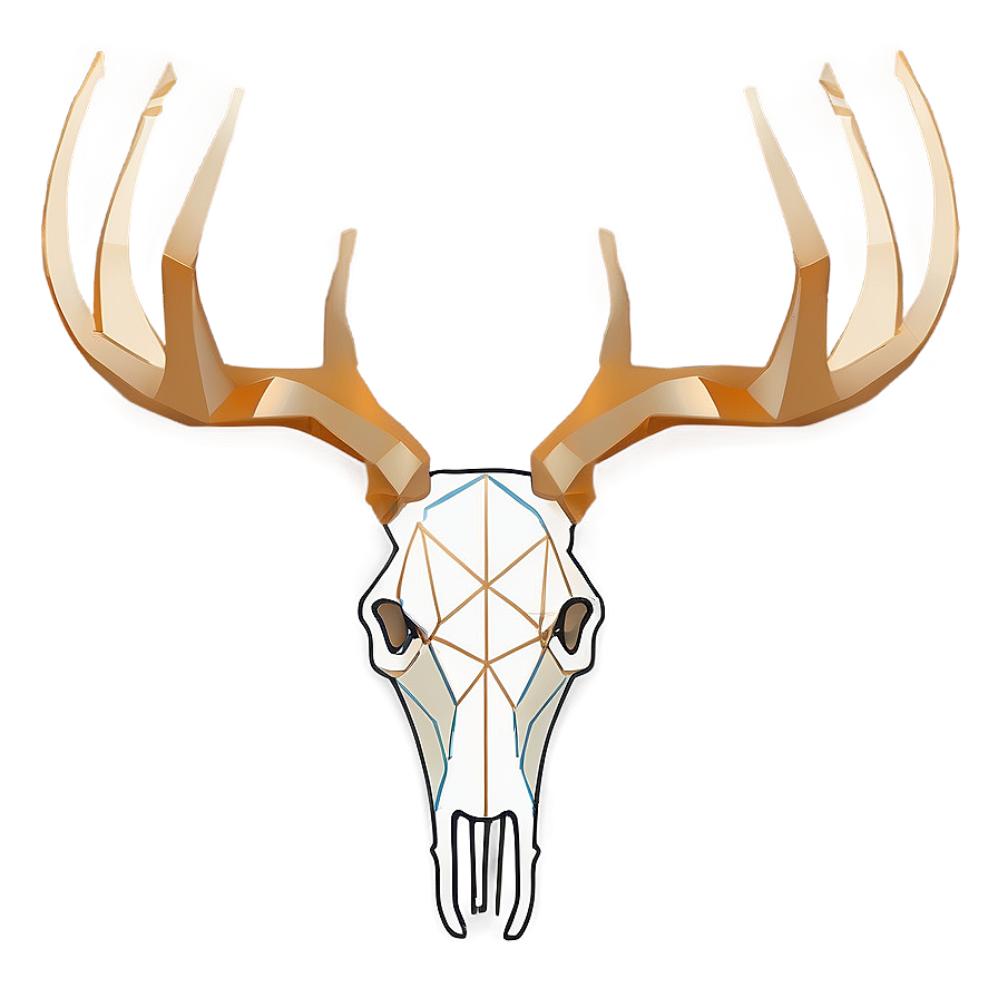 Geometric Deer Skull Png Fxd