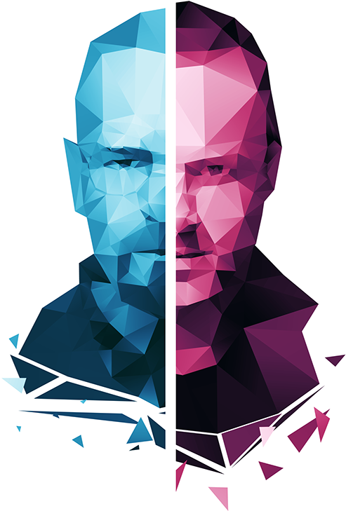 Geometric Dual Face Artwork