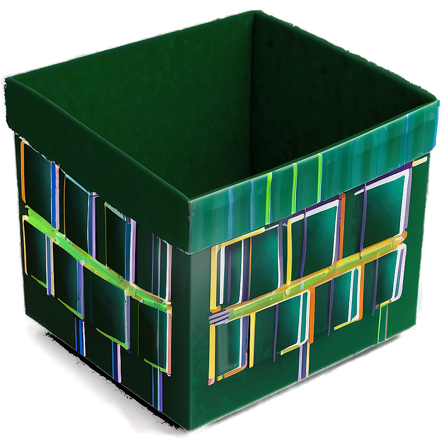 Geometric Green Box Png 06292024