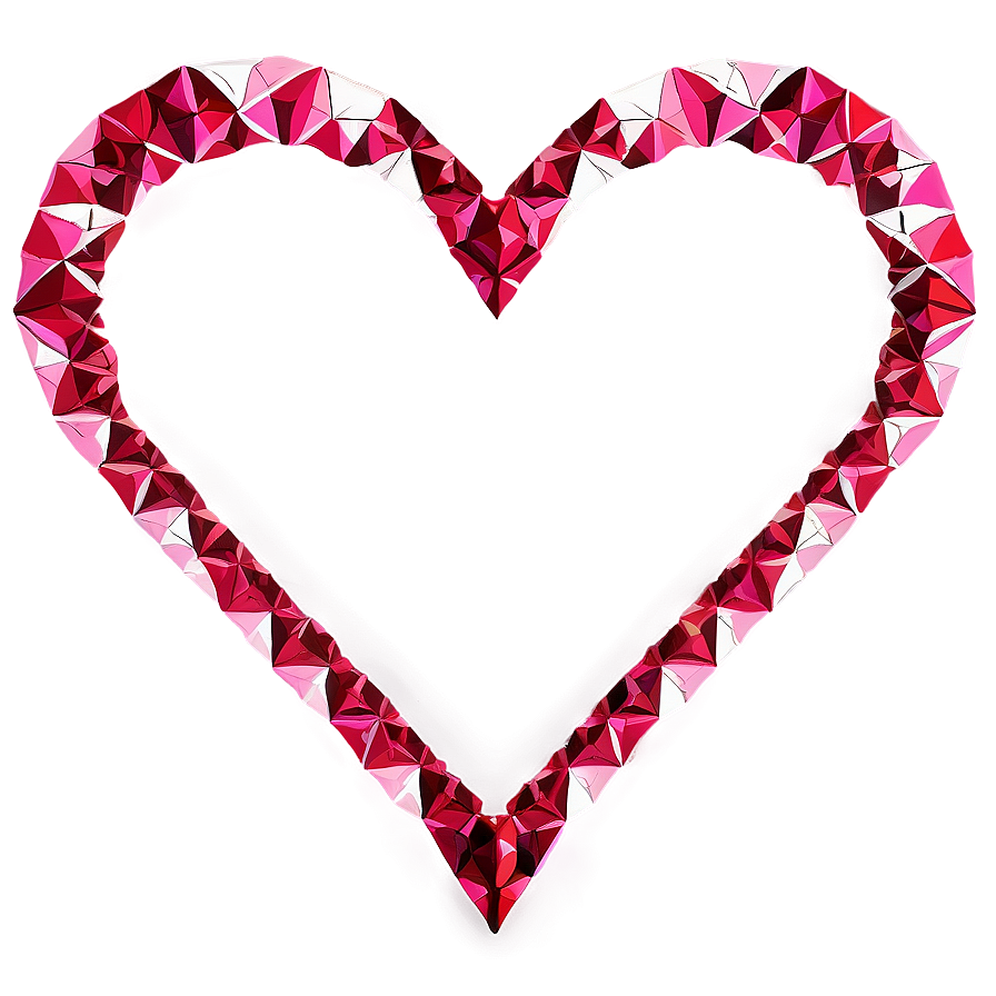 Geometric Heart Pattern Png C