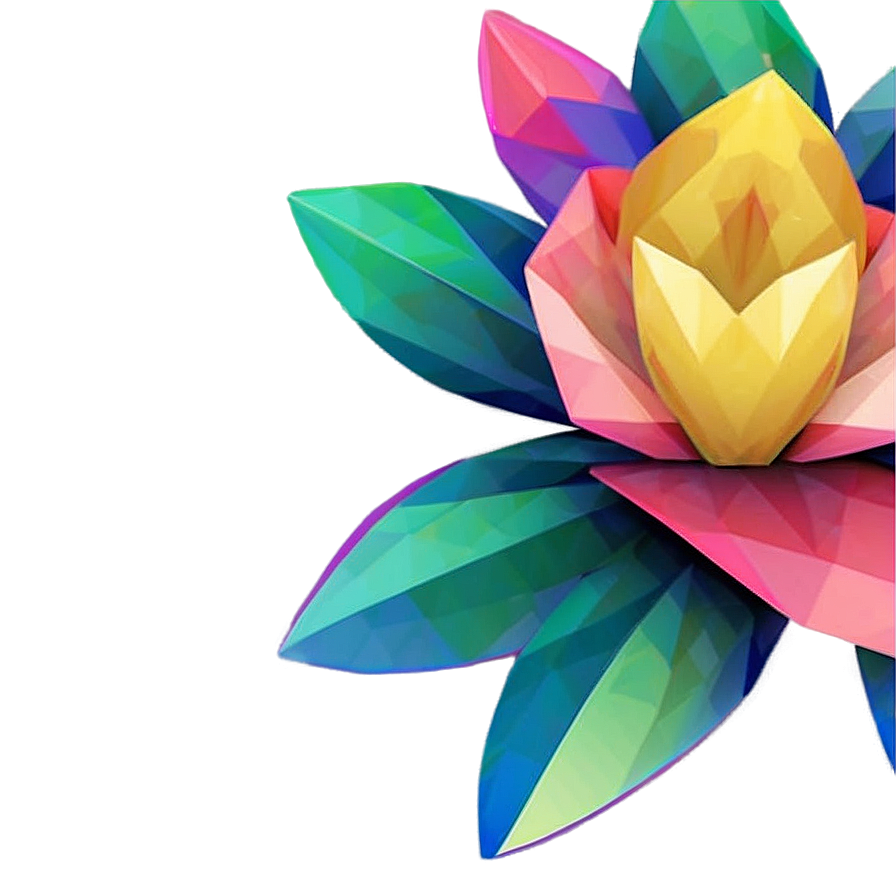 Geometric Indie Flower Png 8