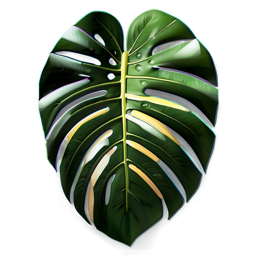 Geometric Monstera Design Png Ldh21