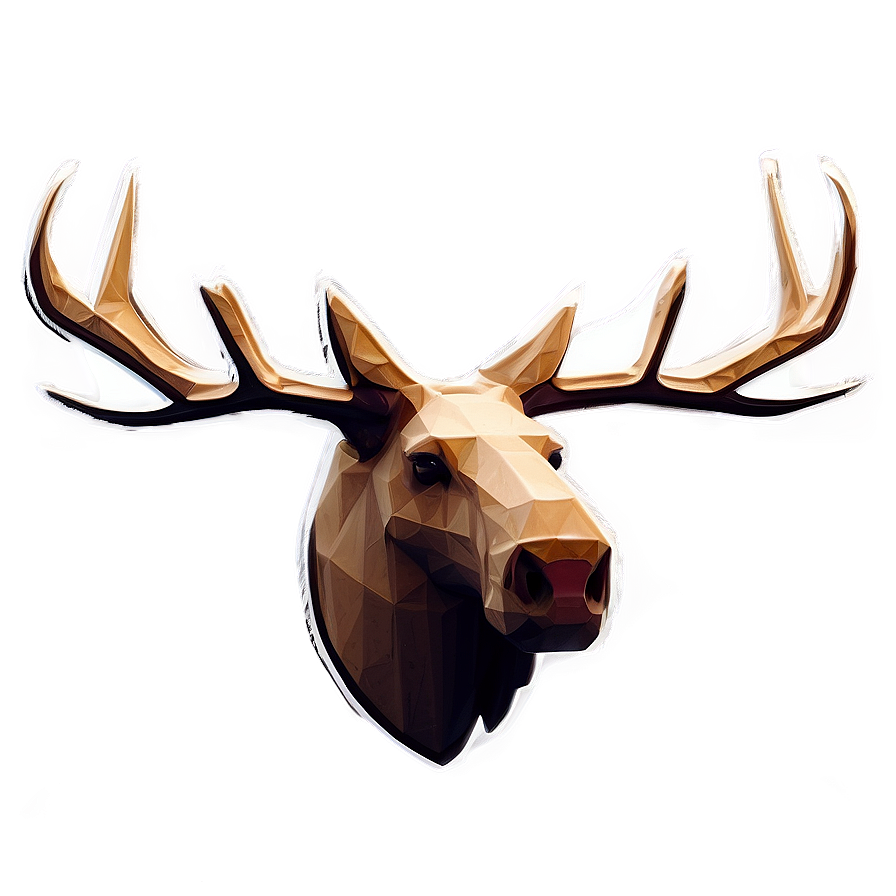 Geometric Moose Head Icon Png Myu37