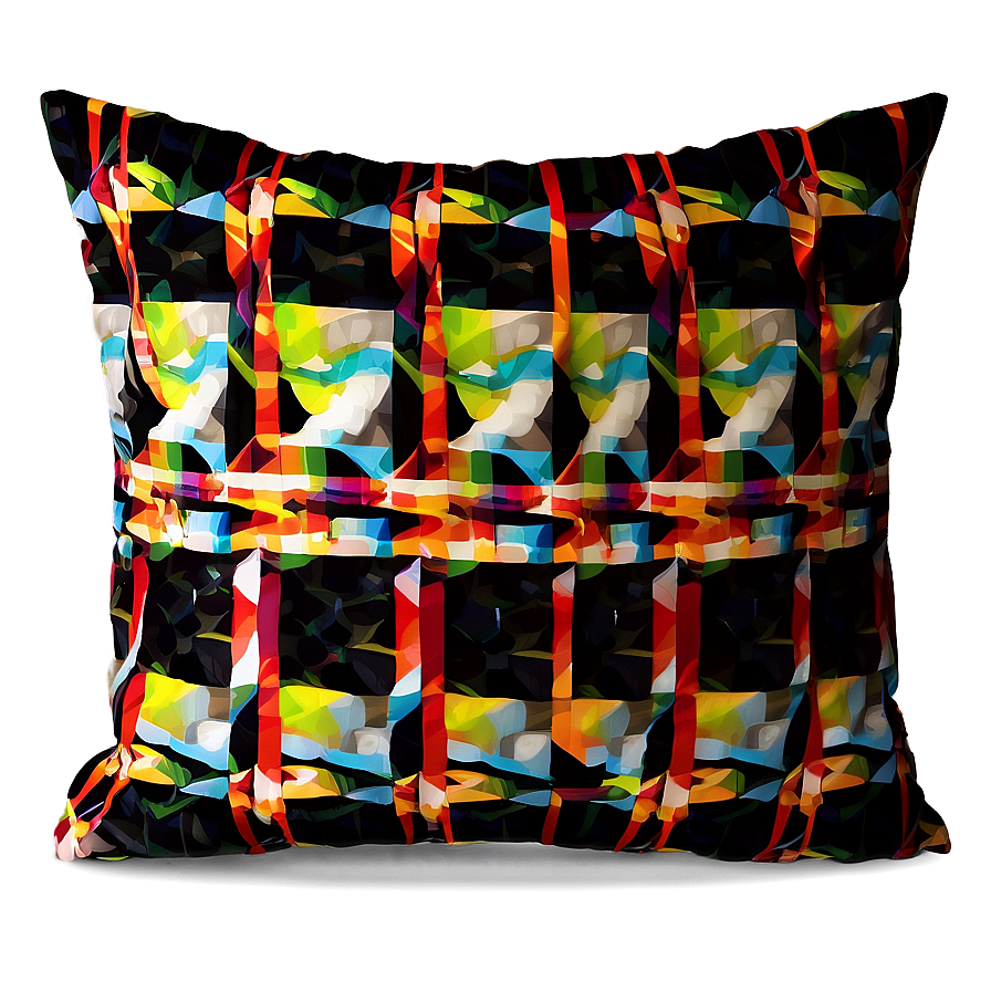 Geometric Pattern Throw Pillow Png 06282024