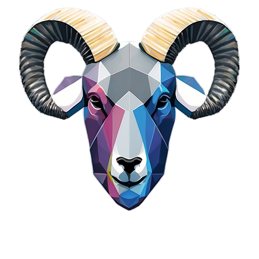 Geometric Ram Head Png 37