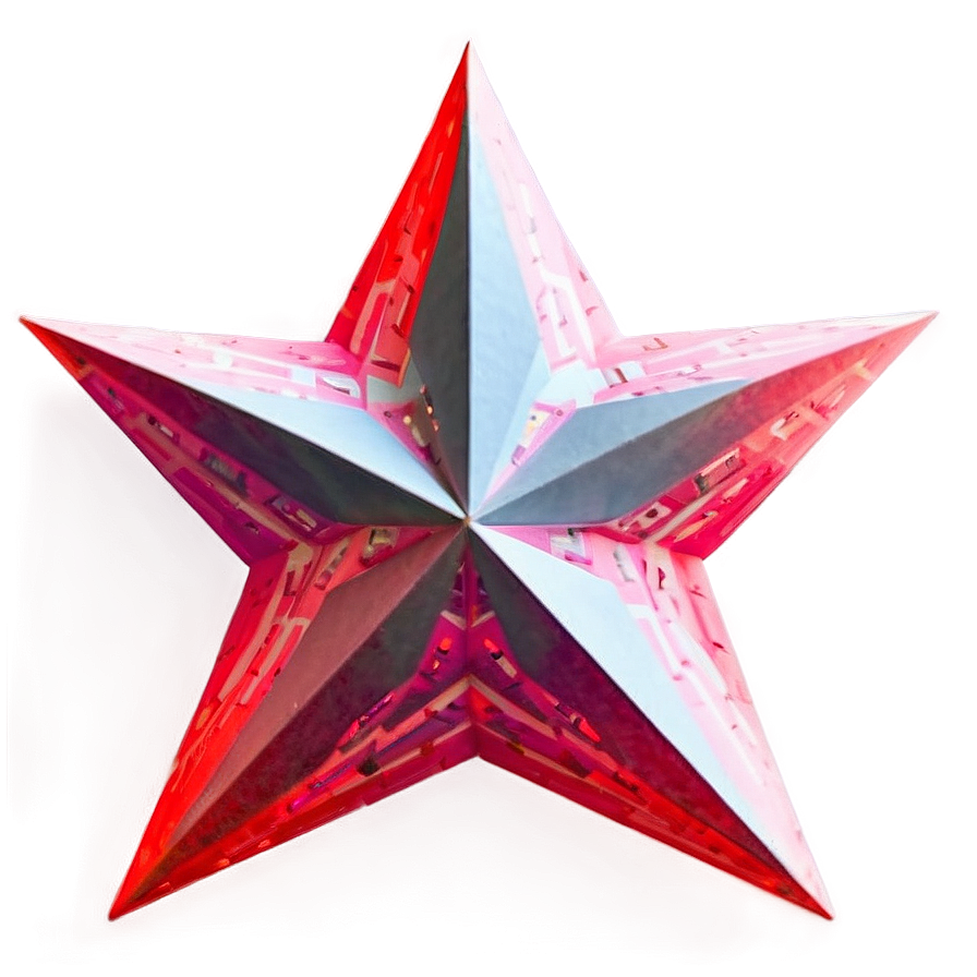 Geometric Red Star Png 05232024