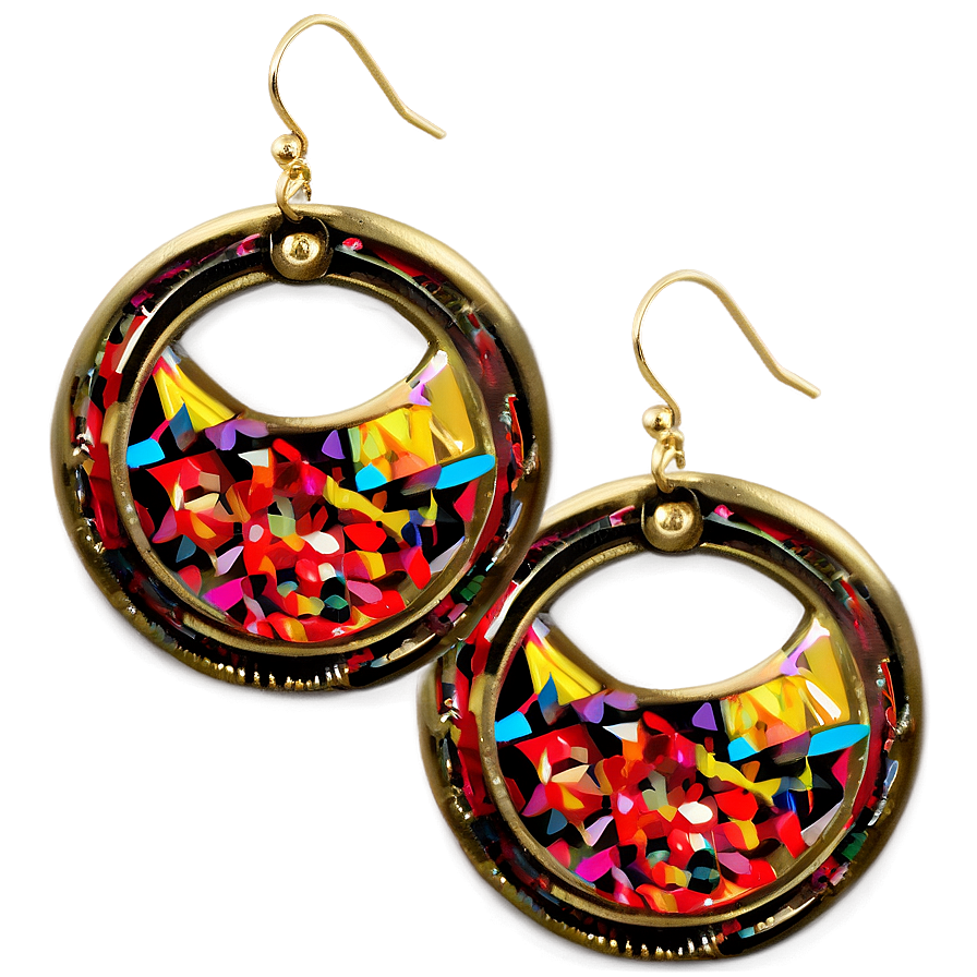 Geometric Shape Earring Png 61