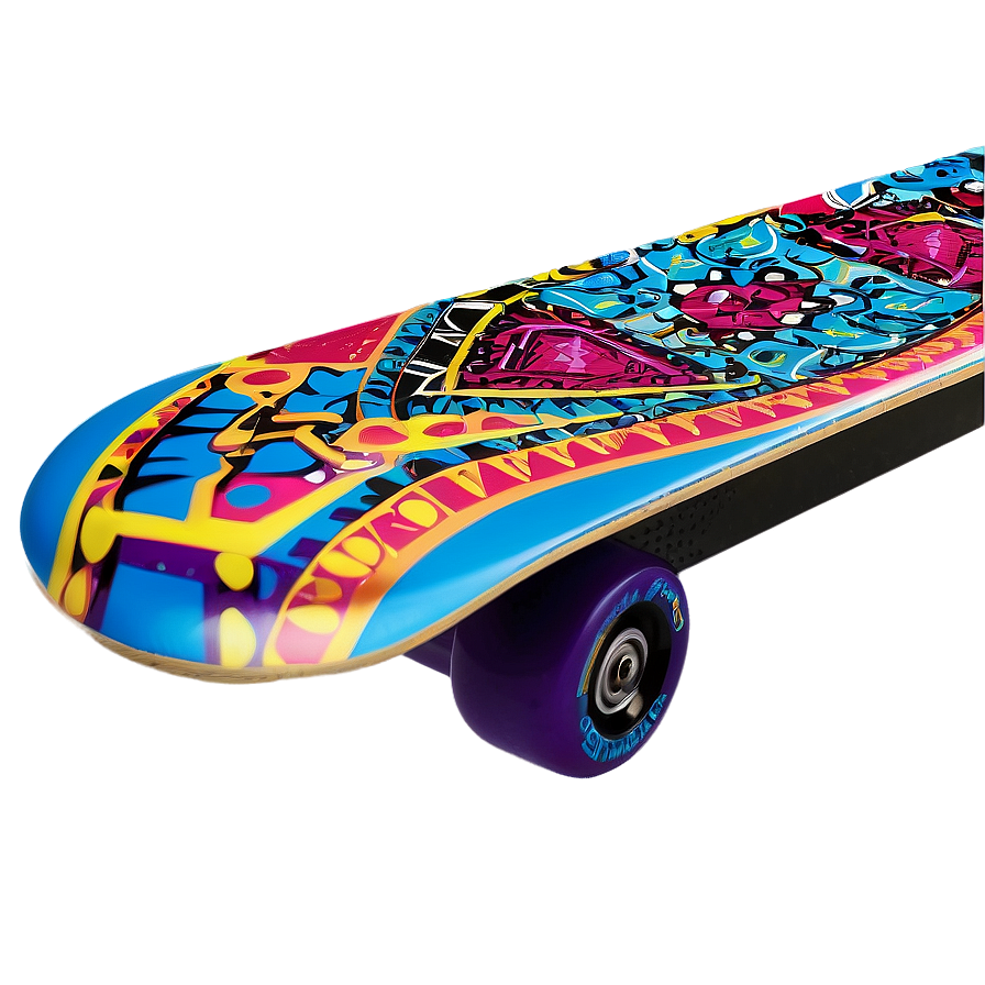 Geometric Skateboard Deck Art Png Xkn