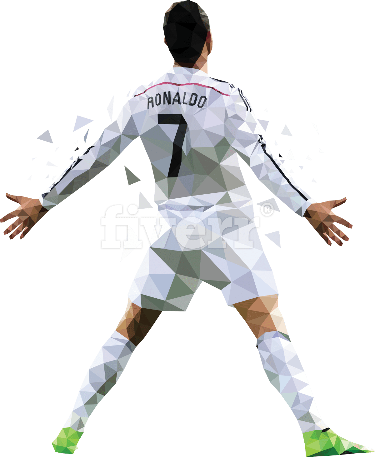 Geometric Soccer Player Artwork