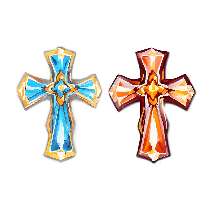 Geometric Thin Cross Png Qtn