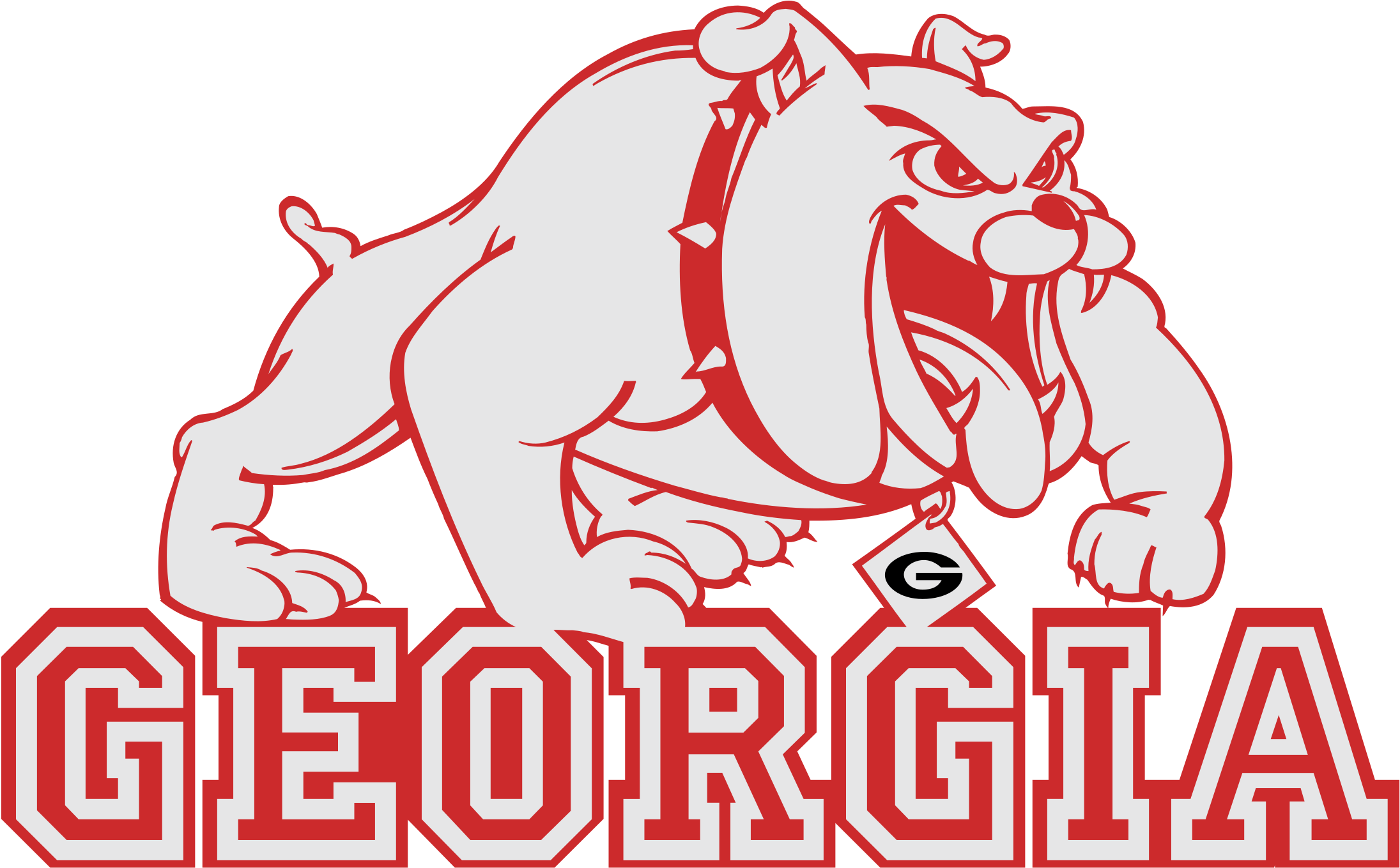 Georgia Bulldogs Logo Redand Black