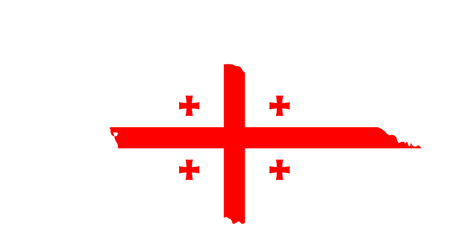 Georgia Country Mapwith Flag