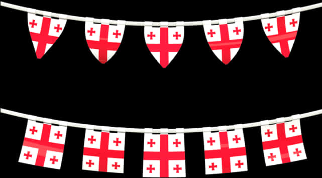 Georgian Flag Bunting Banner