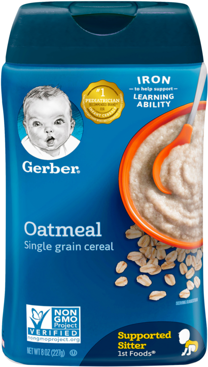 Gerber Oatmeal Cereal Packaging