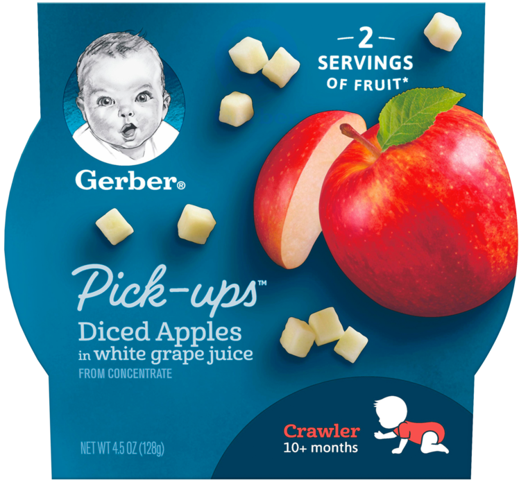 Gerber Pick Ups Diced Apples Packaging