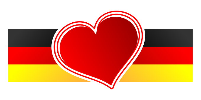 German Love Heart Banner