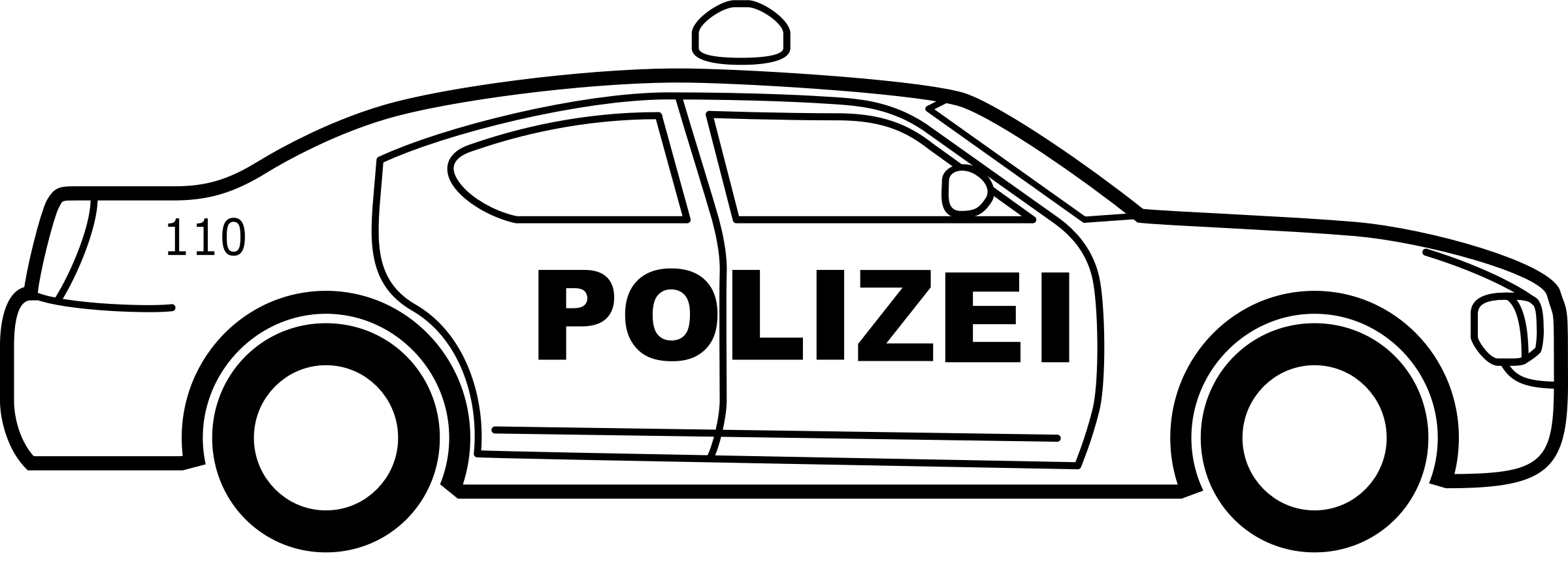 German Polizei Police Car Vector