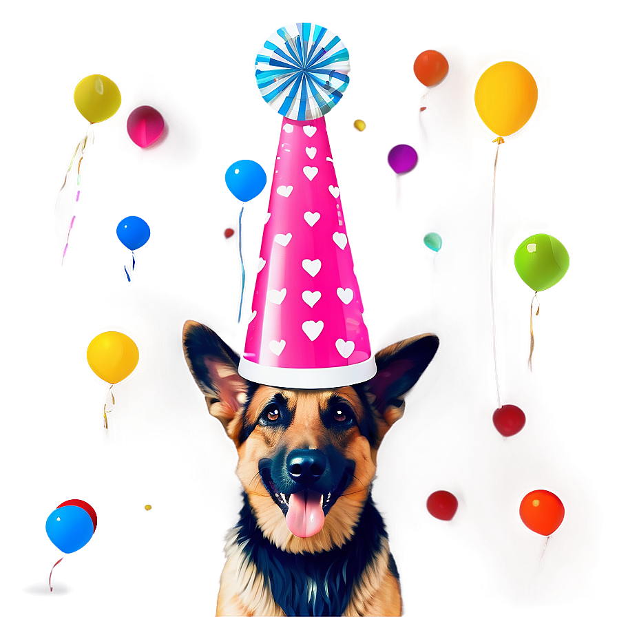 German Shepherd Birthday Party Png 06112024