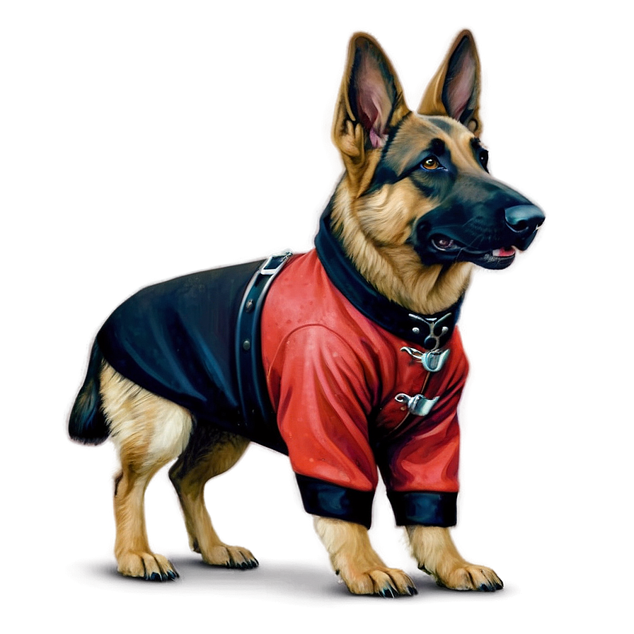 German Shepherd In Costume Png 15