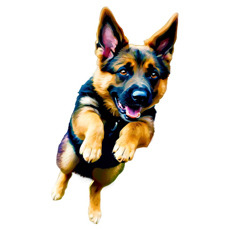 German Shepherd Jumping Png 06112024