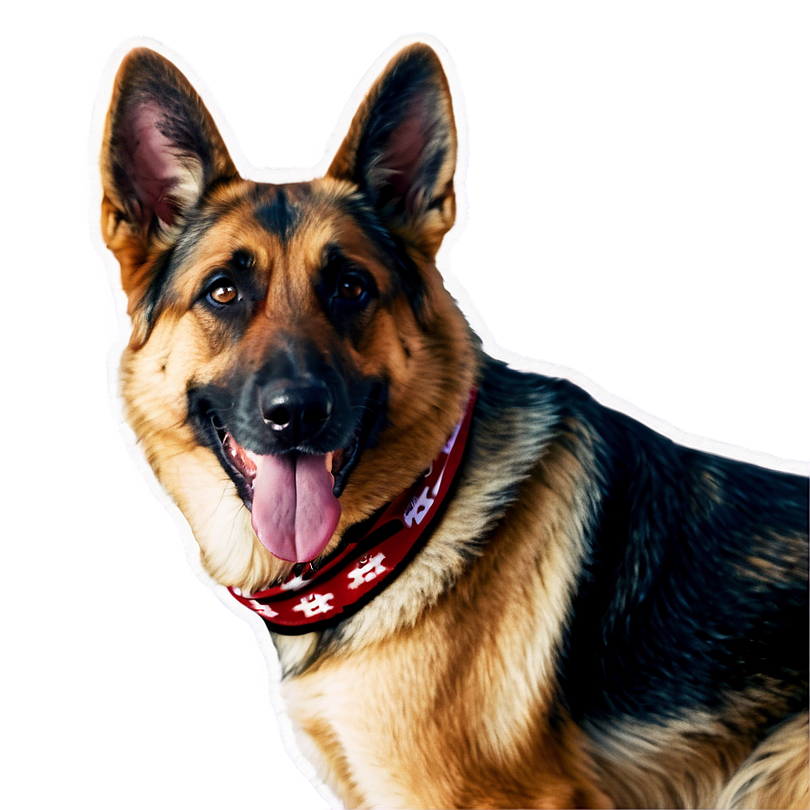 German Shepherd With Bandana Png 50