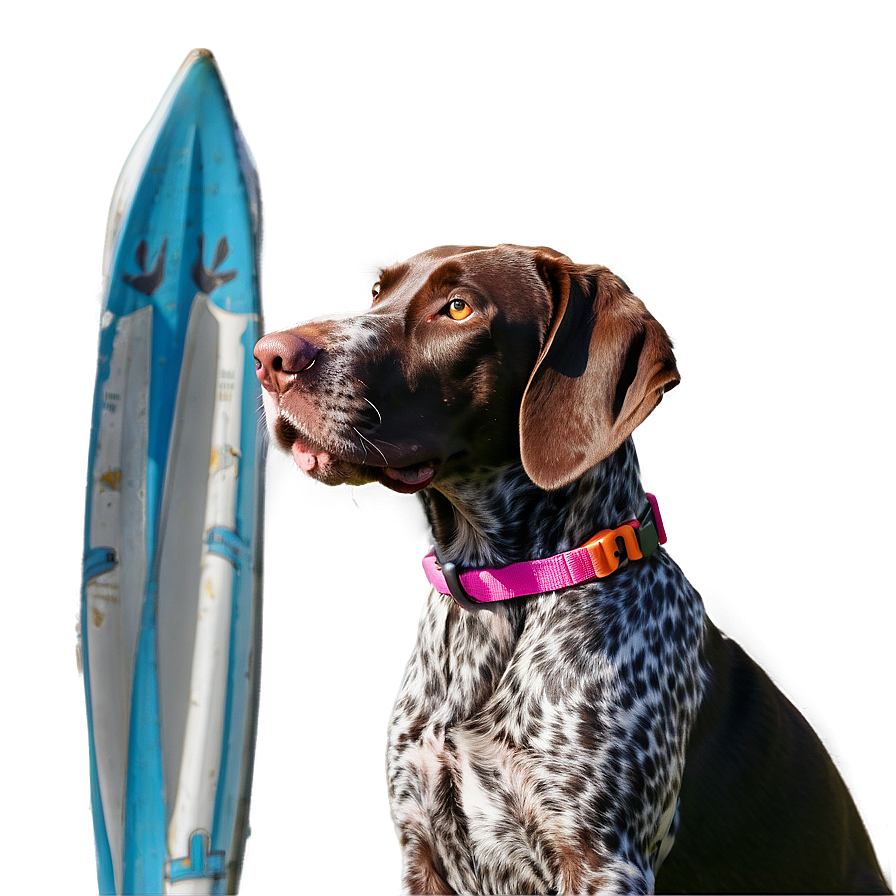 German Shorthaired Pointer At Beach Png Okw35