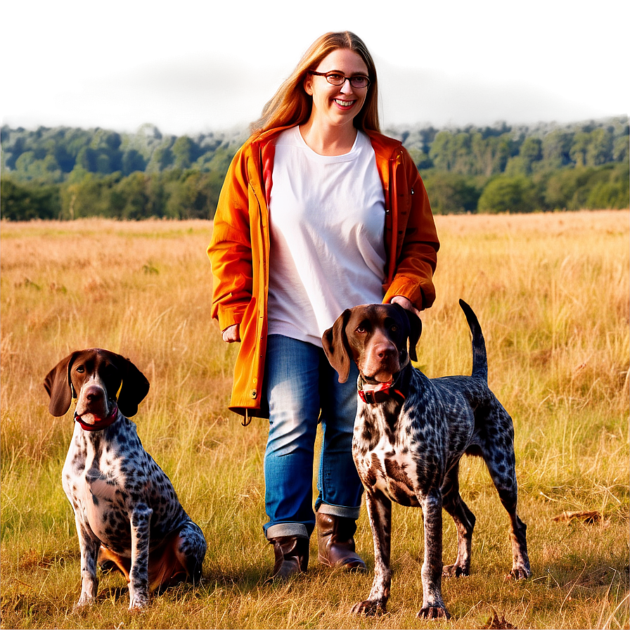 German Shorthaired Pointer Family Outing Png 06292024