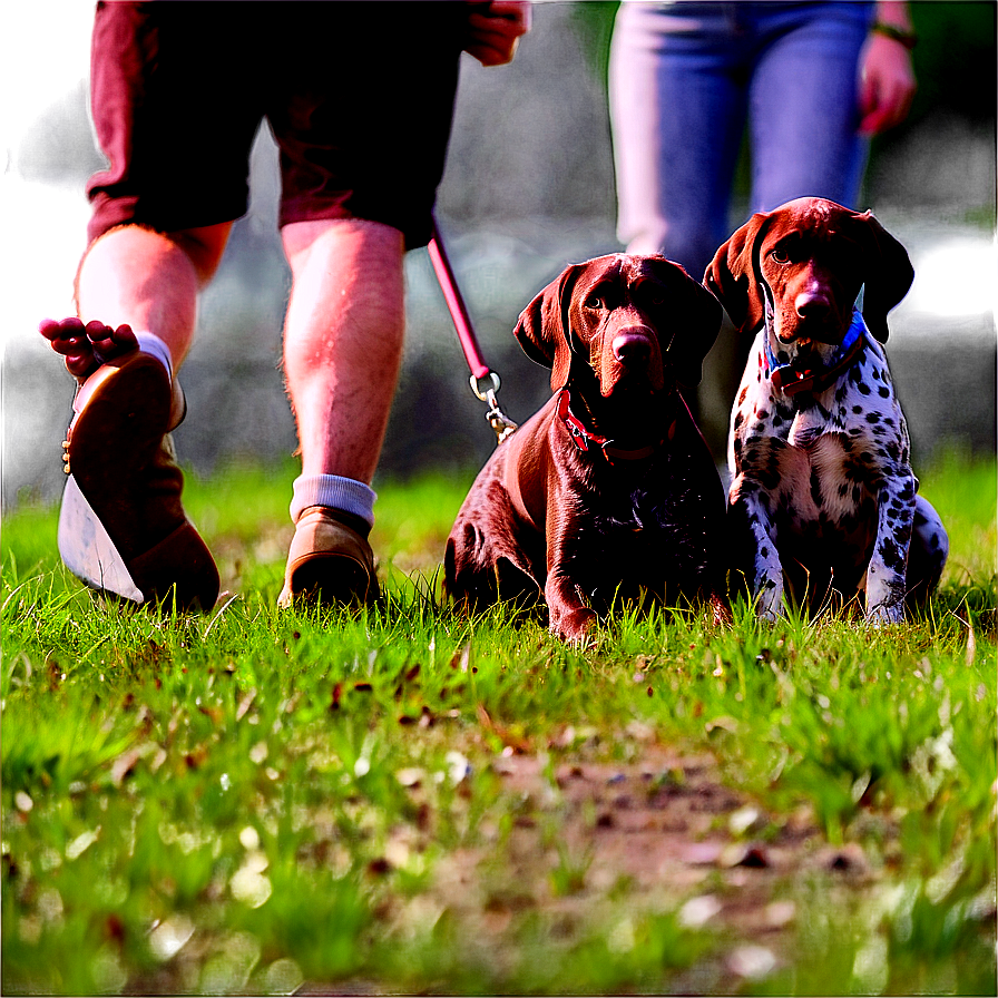 German Shorthaired Pointer Family Outing Png Bam