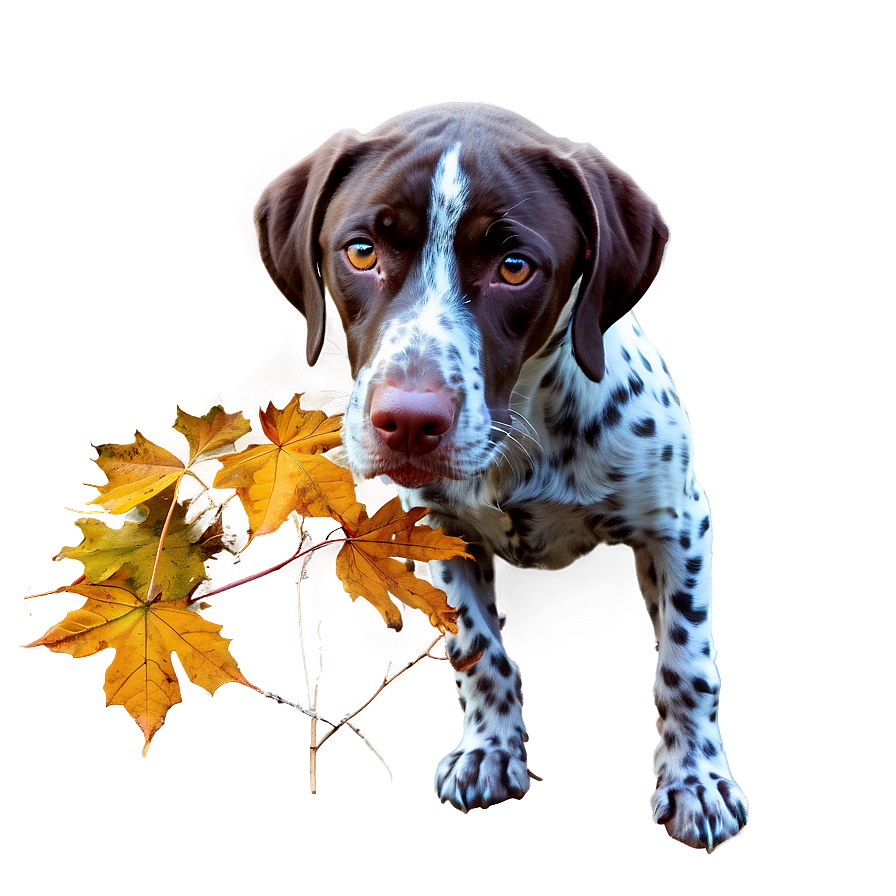 German Shorthaired Pointer In Autumn Png 06292024