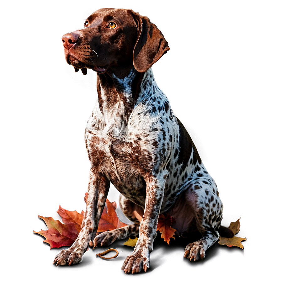 German Shorthaired Pointer In Autumn Png Ups10