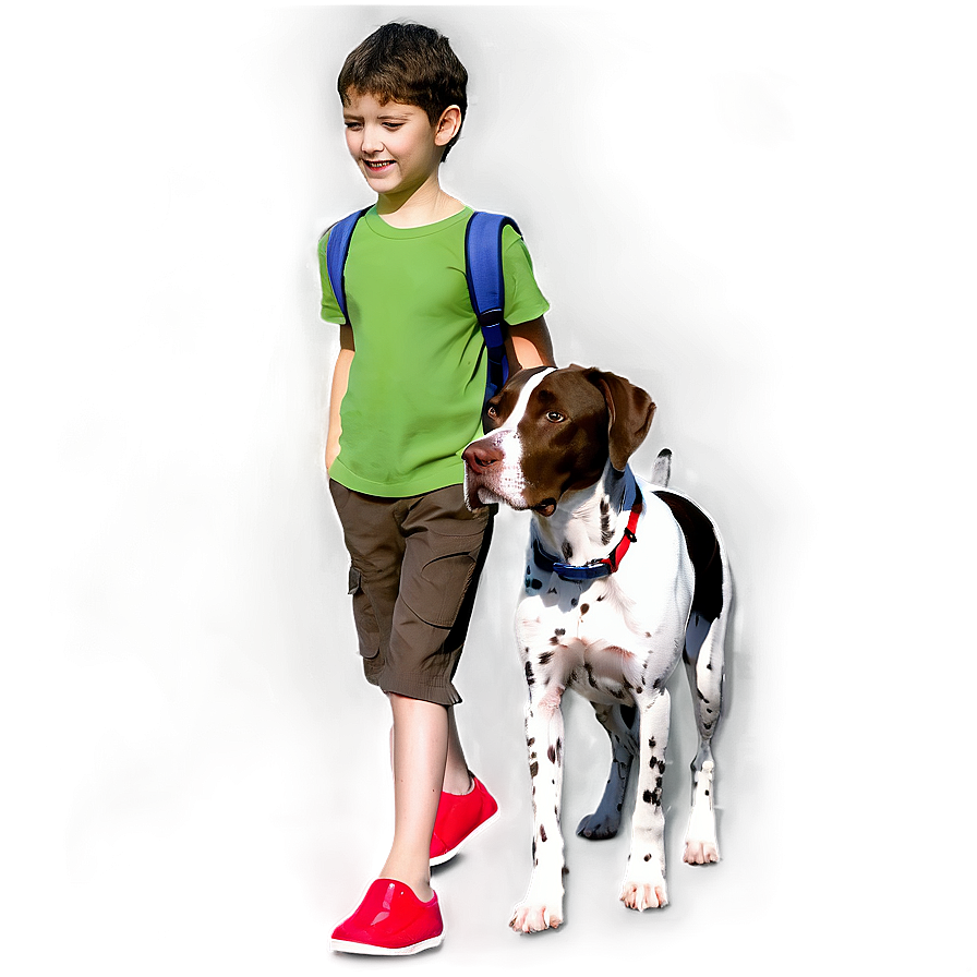 German Shorthaired Pointer With Kids Png 15