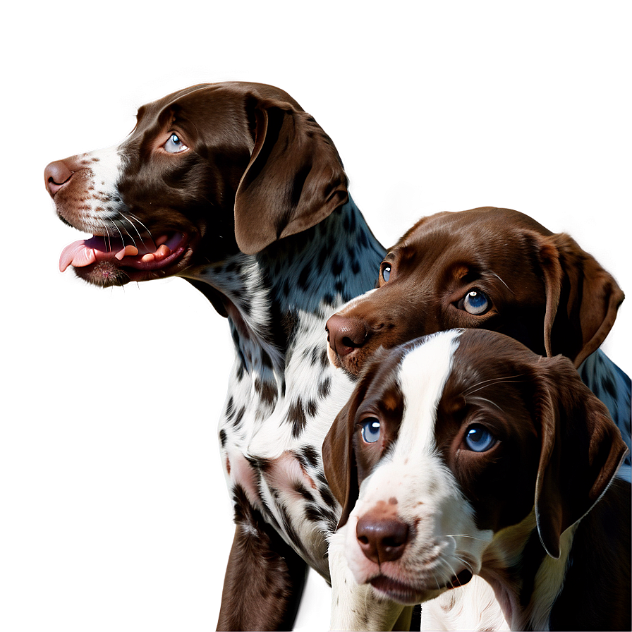 German Shorthaired Pointer With Puppies Png Gfa39